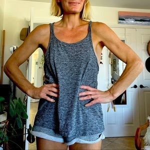 Loose fit Beyond Yoga racer back Spacedye tank top yoga Pilates Athleisure